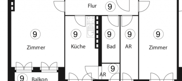 Квартира с 2 комнатами в Лихтерфельде, Германия № 23550 9