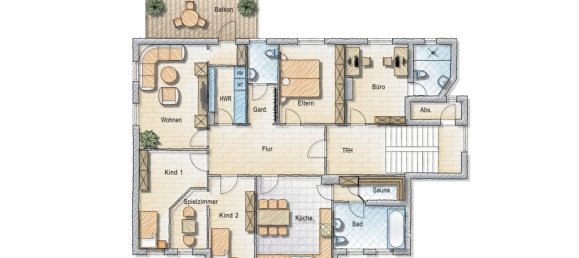 Квартира с 4 спальнями в Нинбург, Германия № 189443 9