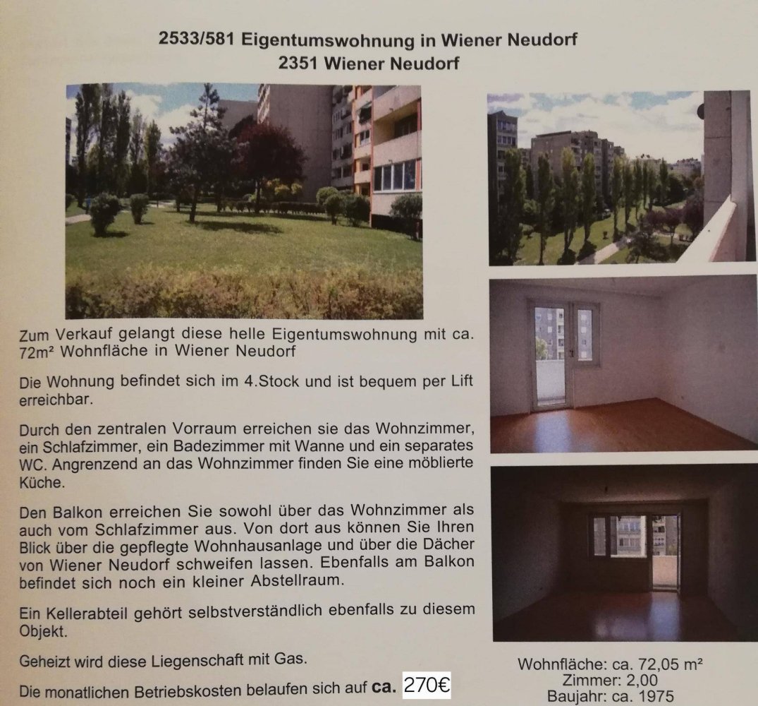 2 rooms Apartment in Wiener Neudorf, Austria No. 146161