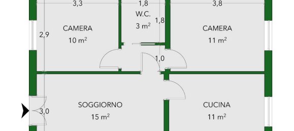 4 rooms Apartment in Bologna, Italy No. 17798 24