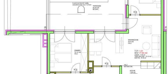 3غرفة شقة في Penzing, Austria رقم 261873 8