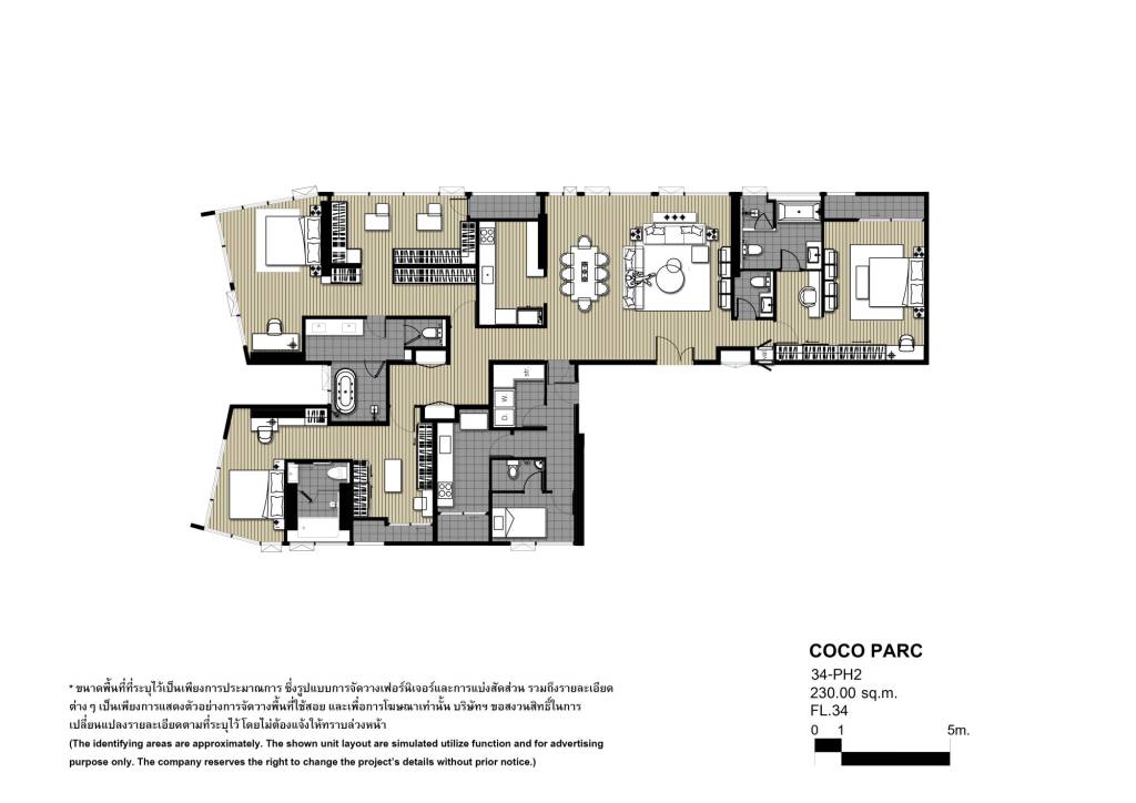 3 غرف نوم بانتهاوس في Khlong Toei, Thailand رقم 19096