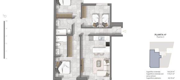 Penthouse T3 em Guardamar del Segura, Spain N.º 6945 2