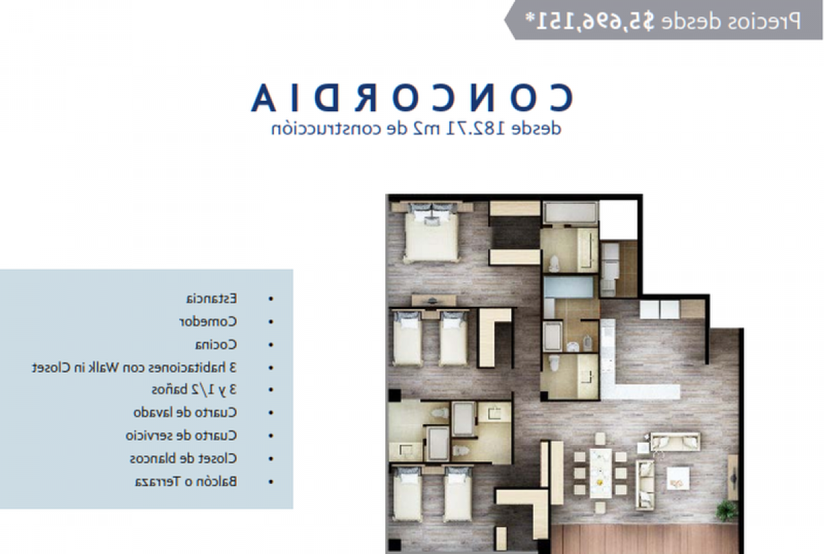 3 chambres Appartement à Mexico No. 212666