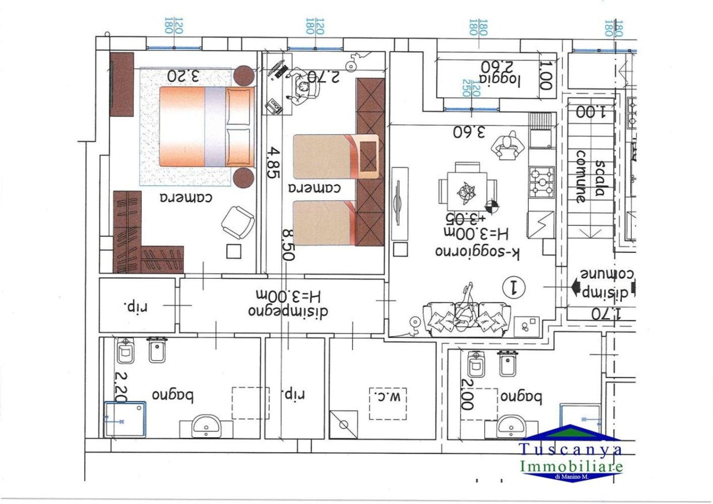 4 rooms Apartment in Colle di Val d'Elsa, Italy No. 91356