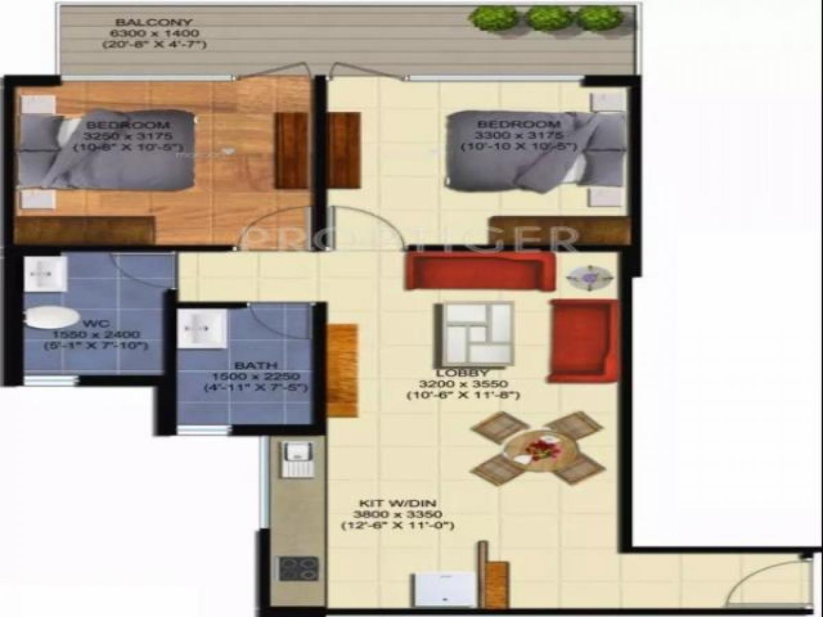 2 bedrooms House in Gurgaon, India No. 18419