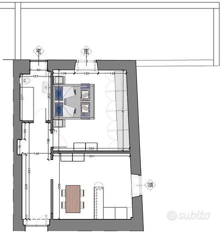 2-Zimmer Wohnung in Rome, Italy, Nr. 253806