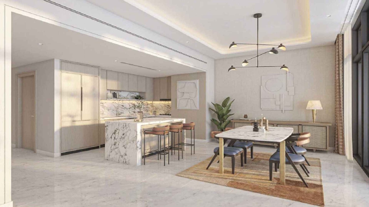 Apartamento T2 em ADEBA AZIZI RESIDENCE, Al Jaddaf, UAE N.º 61833