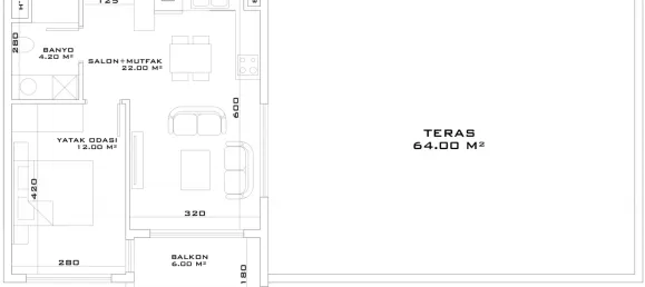 شقة 1+1 في Aksu, Turkey رقم 32846 26