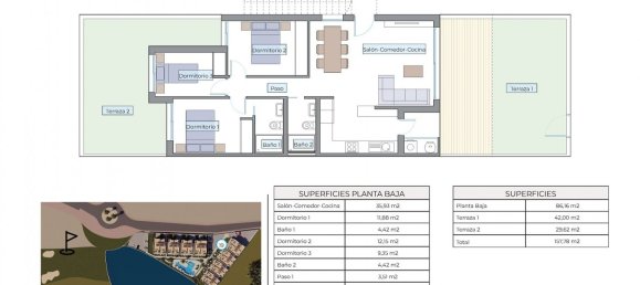 Bungalow de 3 dormitorios en Cala De Finestrat, Spain No. 7222 12