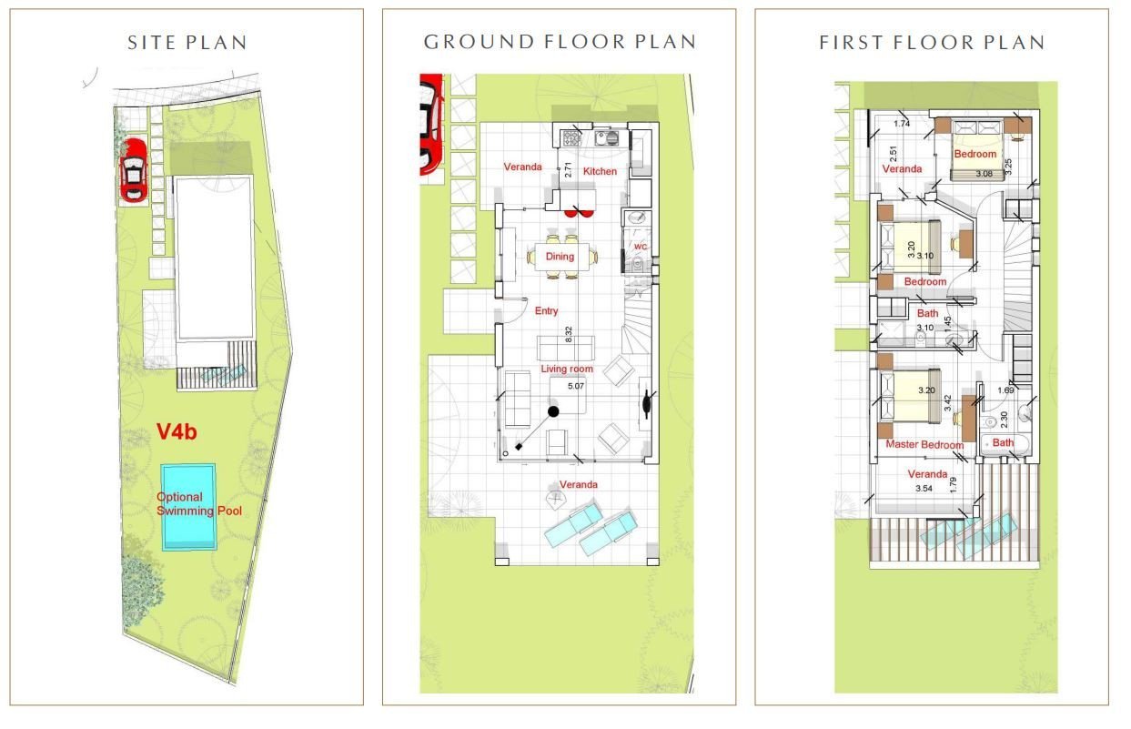 Дом с 3 спальнями в Пафос, Кипр № 9650