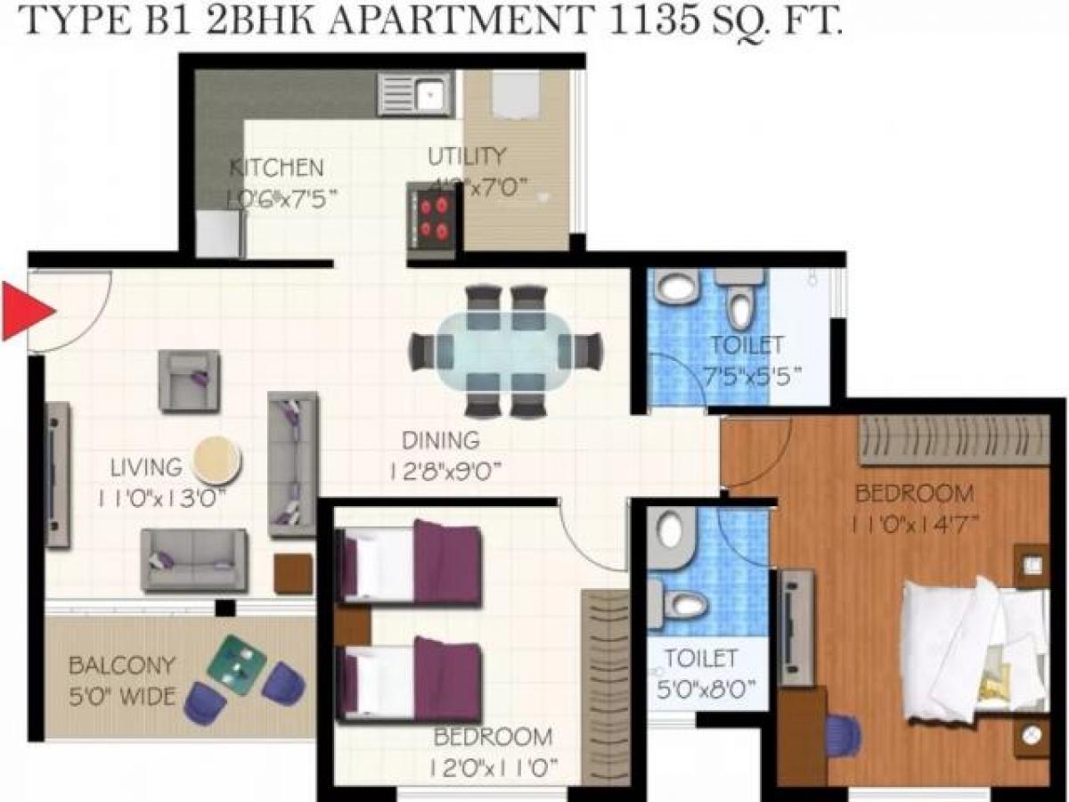 2 bedrooms House in Bangalore, India No. 53853