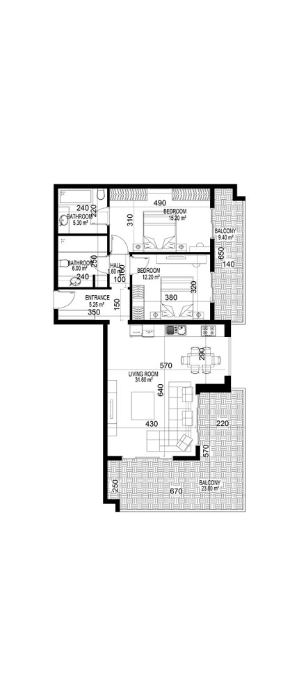 Apartment 2+1 in Yekta Kingdom Premium, Mahmutlar, Turkey No. 36371 1