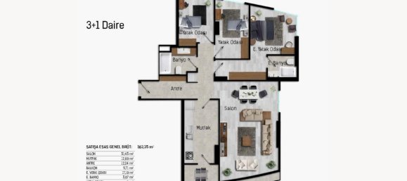 3 rooms Apartment in Atasehir, Turkey No. 28161 20