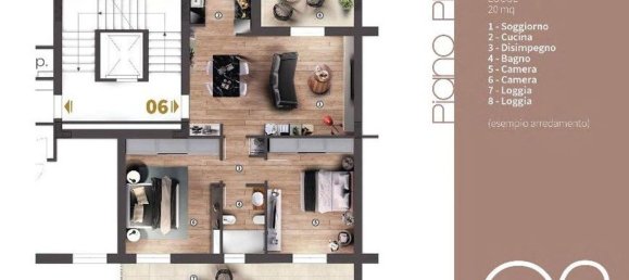 4 rooms Apartment in Florence, Italy No. 97986 13