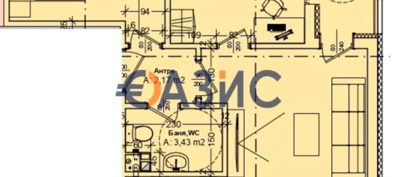 Apartamento T2 em Burgas, Bulgaria N.º 876 2