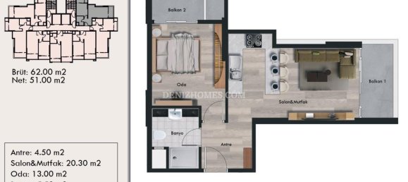 2 rooms Villa in Yenisehir, Turkey No. 31766 9