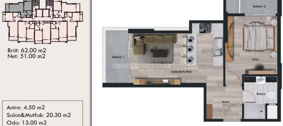 2 rooms Villa in Yenisehir, Turkey No. 31766 18