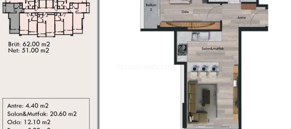 2 rooms Villa in Yenisehir, Turkey No. 31766 25