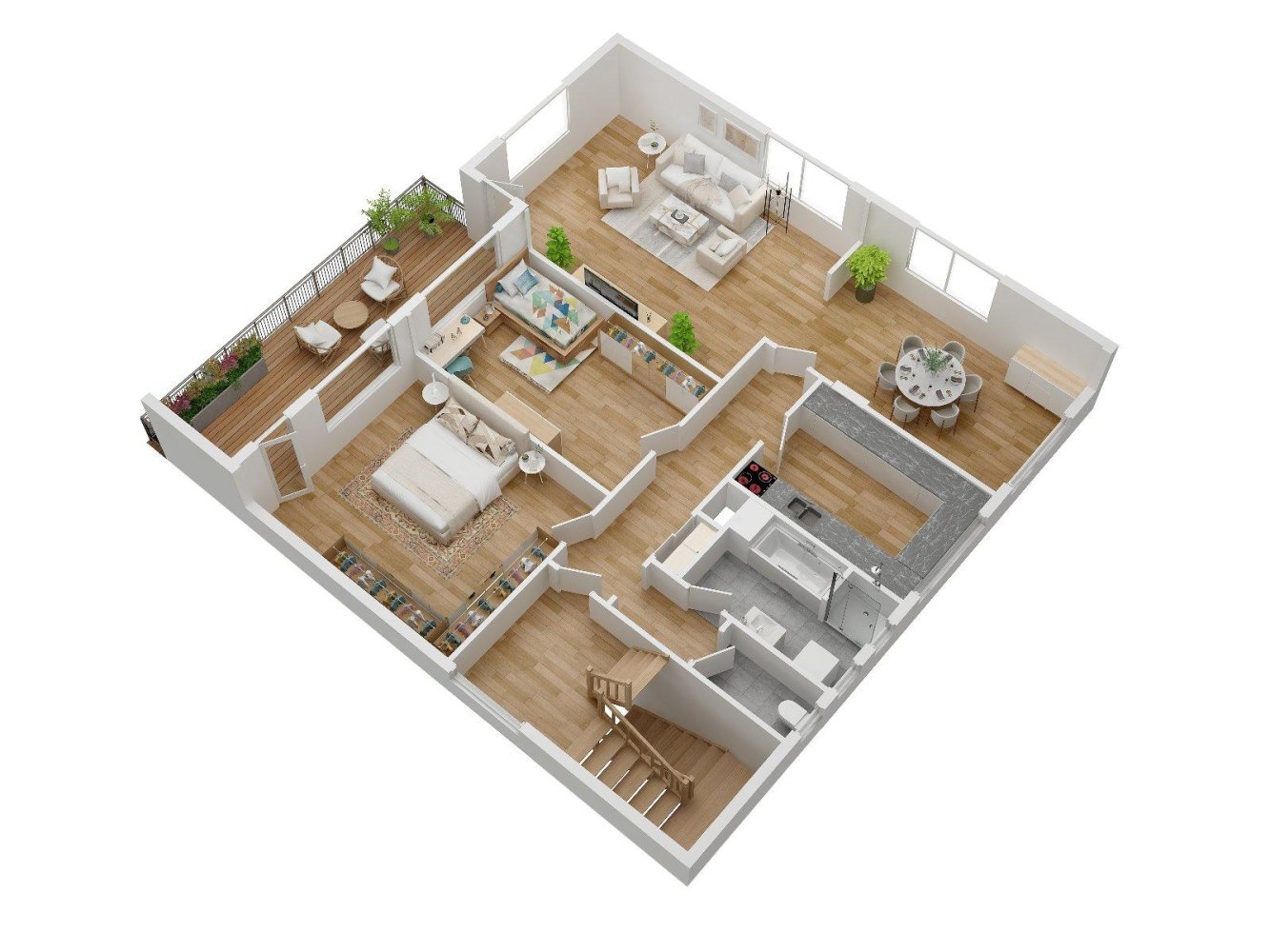 Apartamento de 2 dormitorios en Aschaffenburg, Germany No. 150397