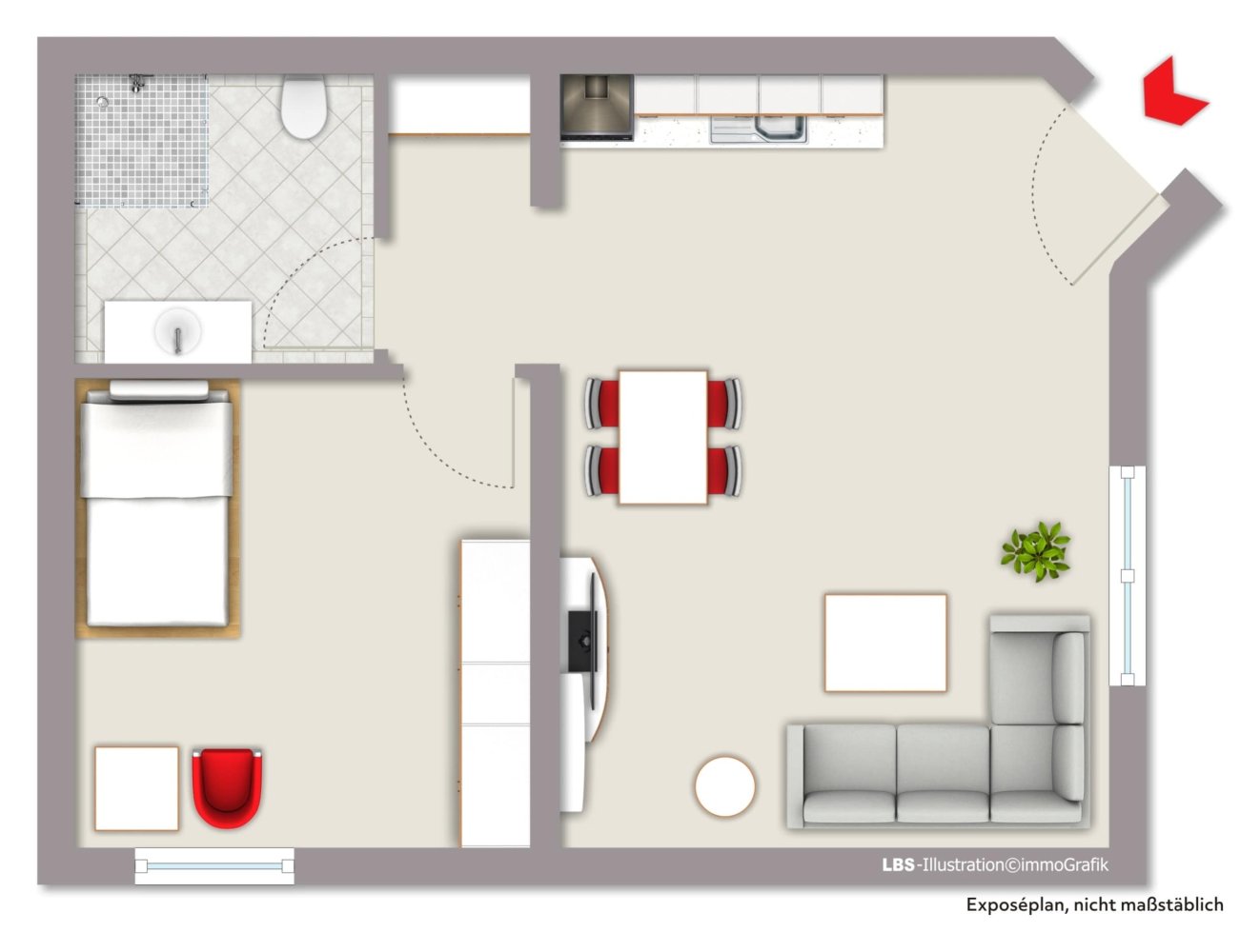 Apartamento de 2 divisões em Koblenz, Germany N.º 18105