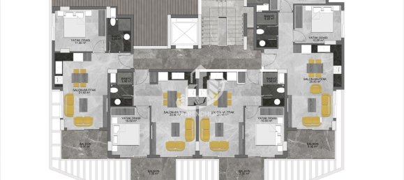 Квартира 1+1 в Оба, Турция № 10685 6