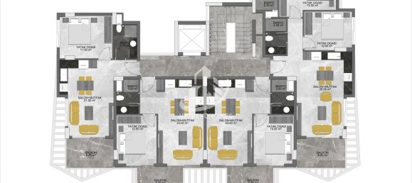 Квартира 1+1 в Оба, Турция № 10685 5