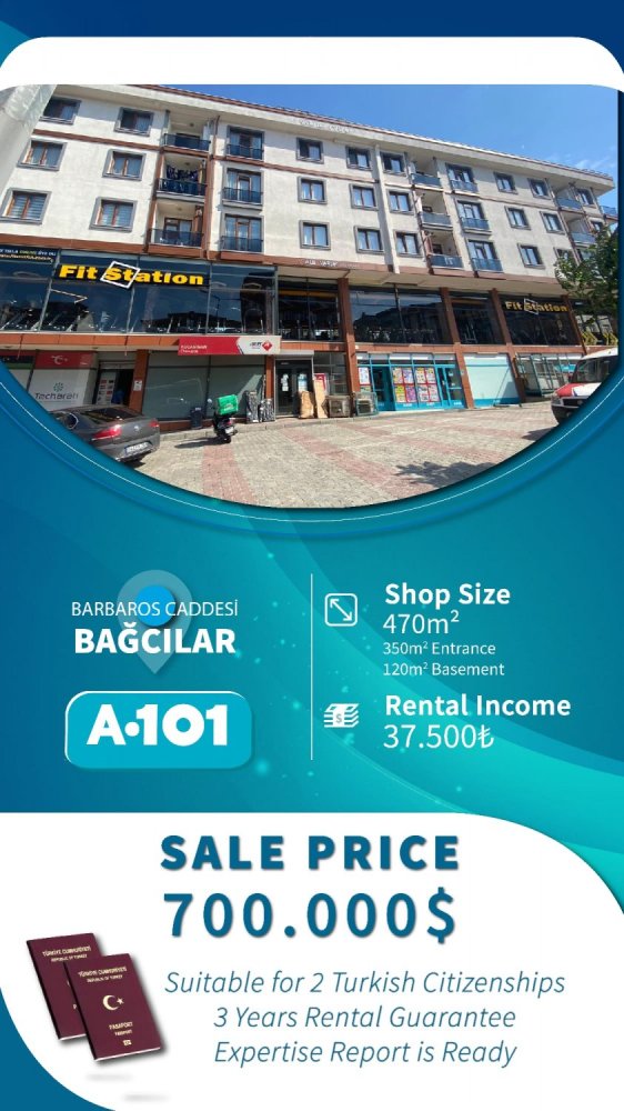 1-Zimmer Gewerbliche Immobilie in Istanbul, Turkey, Nr. 4389