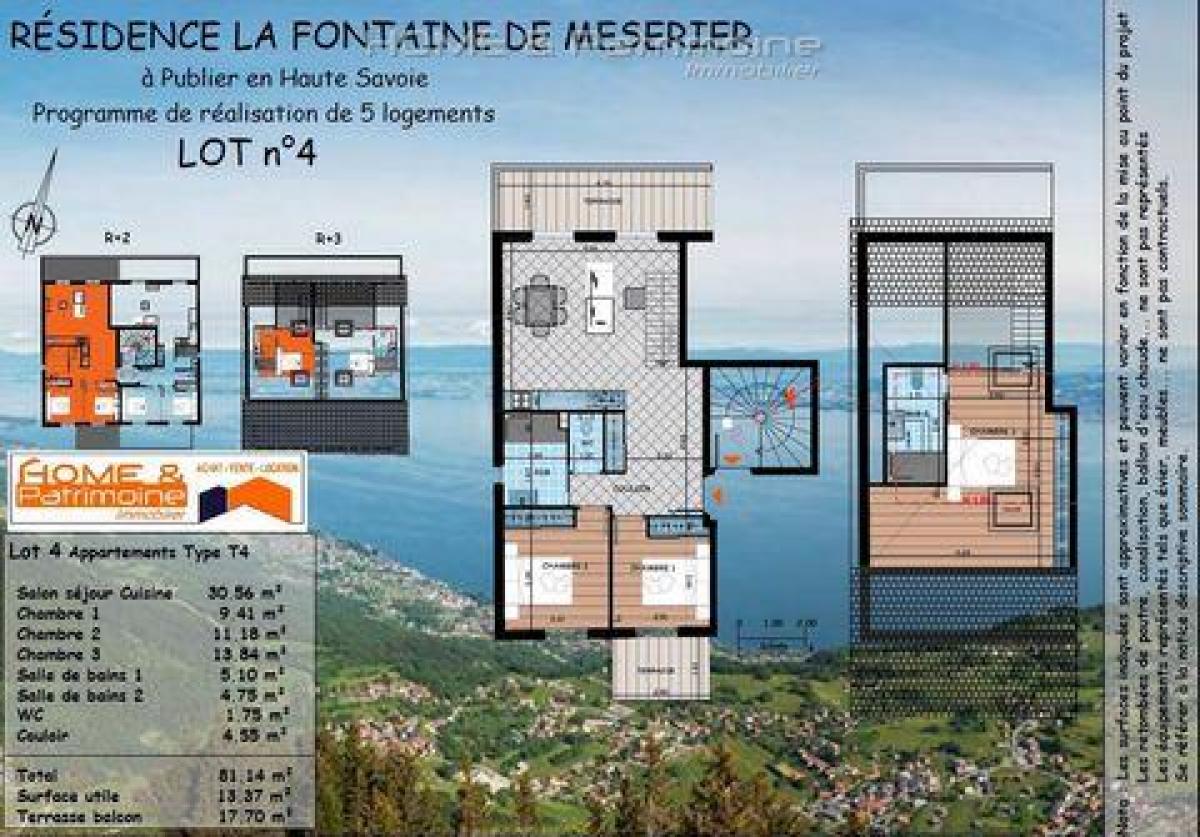Apartamento com 3 quartos em condomínio em Publier, France N.º 36342