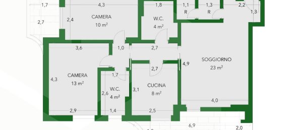 3-salle Appartement à Monza, Italy No. 26645 6