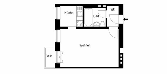 1 Schlafzimmer Wohnung in Friedrichshain, Germany, Nr. 116395 5