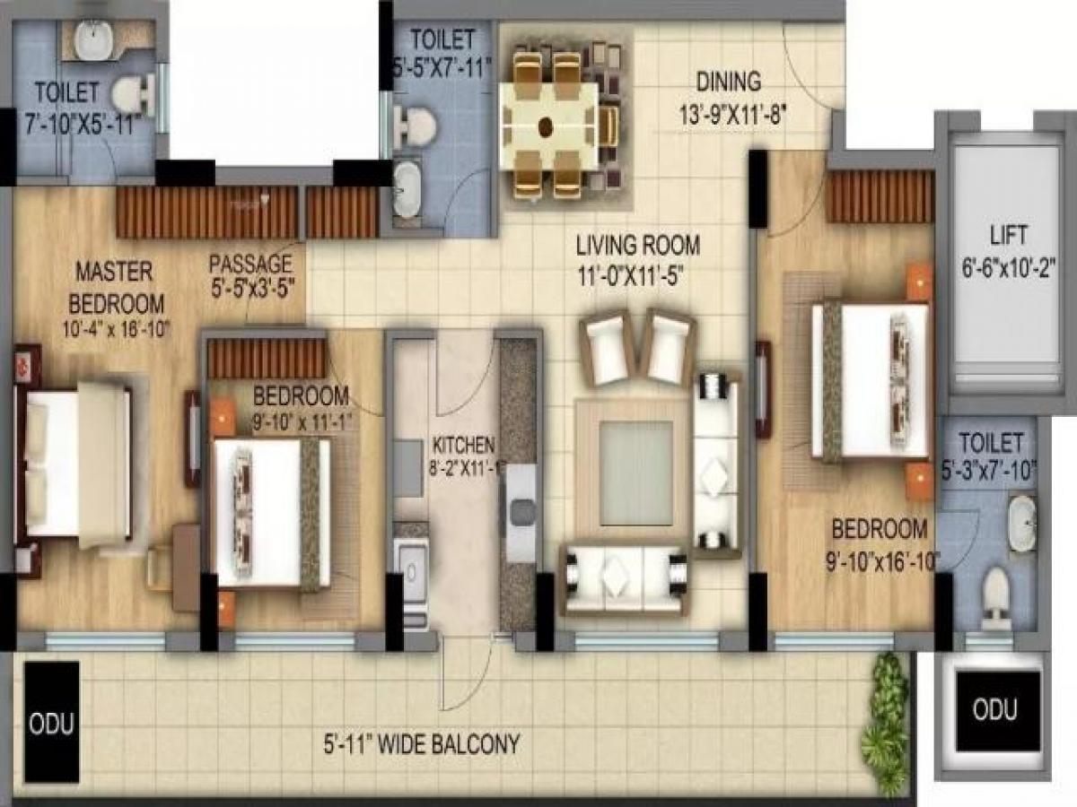 3 bedrooms House in Gurgaon, India No. 9903