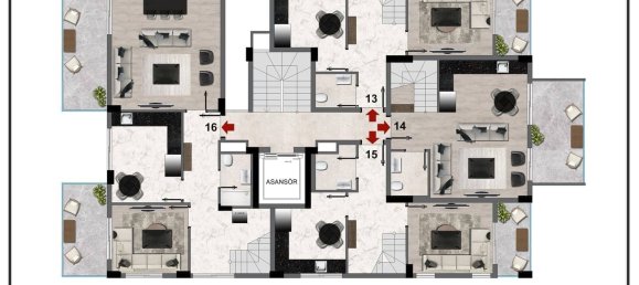 Apartment 1+1 in Gazipasa, Turkey No. 31415 10