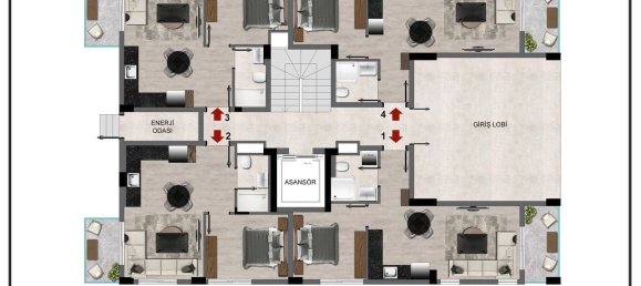 Apartment 1+1 in Gazipasa, Turkey No. 31415 8