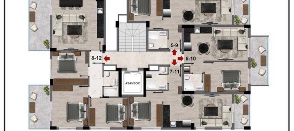 Apartment 1+1 in Gazipasa, Turkey No. 31415 9
