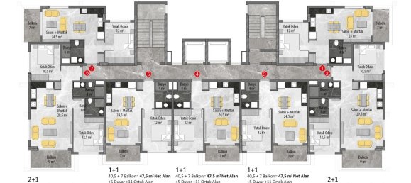 3-Zimmer Wohnung in Avsallar, Turkey, Nr. 21906 21