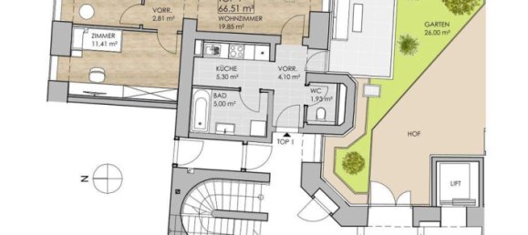 3 rooms Apartment in Hernals, Austria No. 242571 2