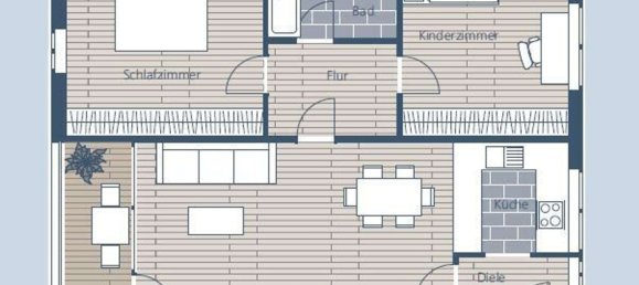 Квартира с 3 спальнями в Лейпциг, Германия № 61878 11