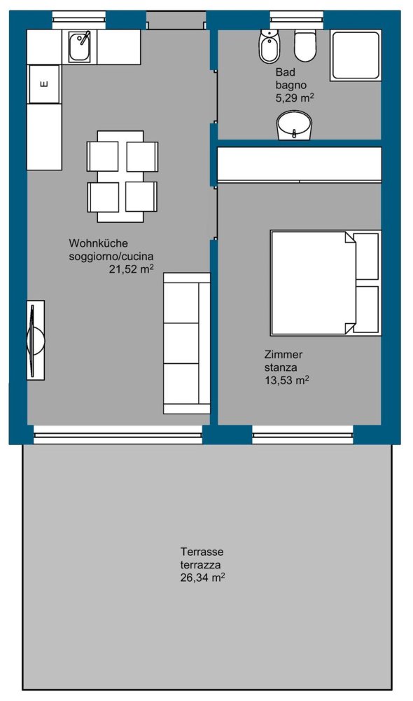2 rooms Apartment in Trentino-Alto Adige, Italy No. 217395