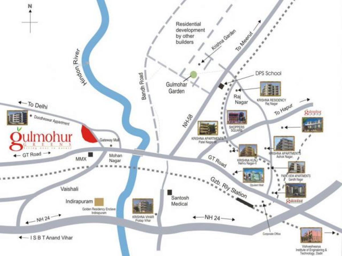 3 Schlafzimmer Haus in Ghaziabad, India, Nr. 54788