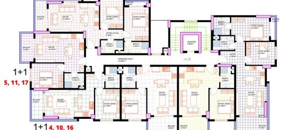 Квартира с 2 комнатами в Оба, Турция № 30000 10