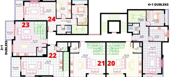 Квартира с 2 комнатами в Оба, Турция № 30000 9
