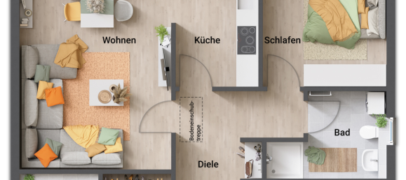 Бунгало с 2 спальнями в Бонсдорф, Германия № 279795 3