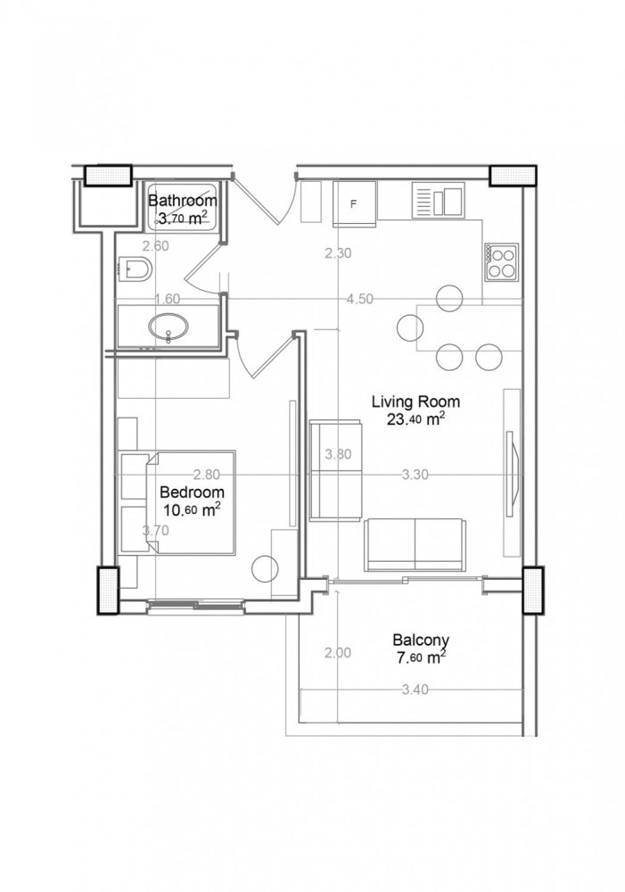 Wohnung 1+1 in Yekta Green Life Gazipasa Residence, Gazipasa, Turkey, Nr. 39568 1