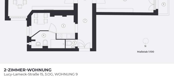1 غرف نوم شقة في Neukolln, Germany رقم 111220 14