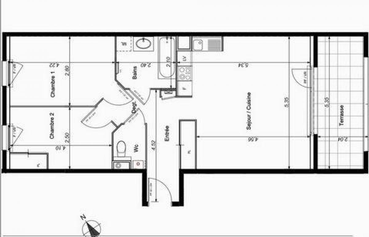 شقة 2 غرف نوم  في Bonneville, France رقم 25694