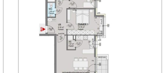 Квартира с 3 комнатами в Грац, Австрия № 49612 2