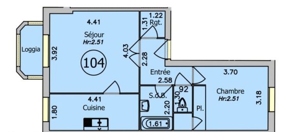 1 bedroom Apartment in Eragny, France No. 304072 4