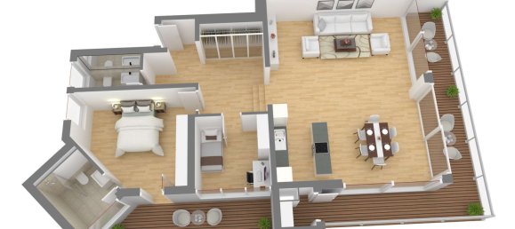 Квартира с 1 спальней в Гамбург-Север, Германия № 219921 15