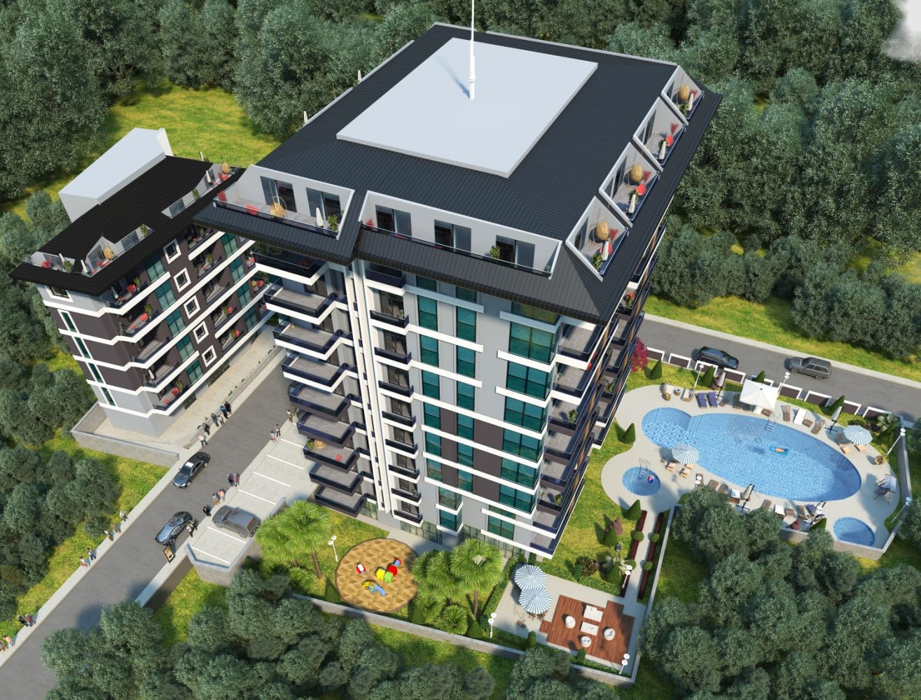 Wohnung 1+1 in Alanya, Turkey, Nr. 26647